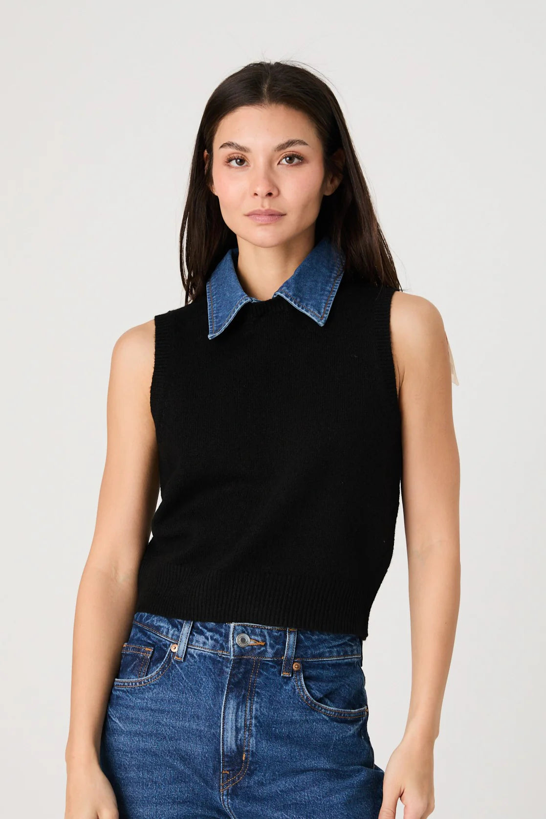 Ellie Collared Knit Vest