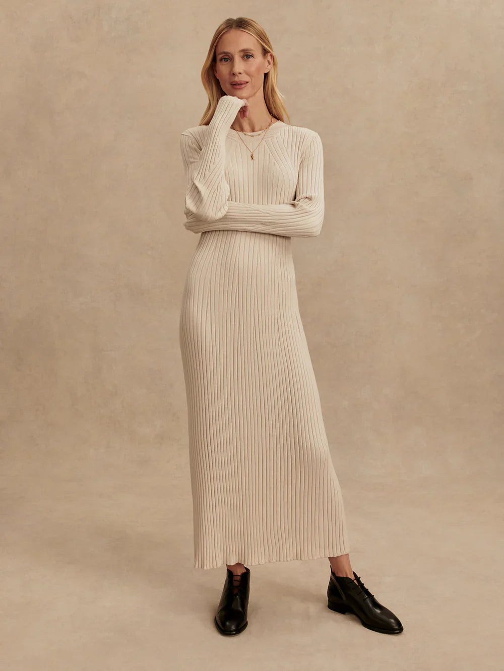 Axel Rib Knit Midi Dress