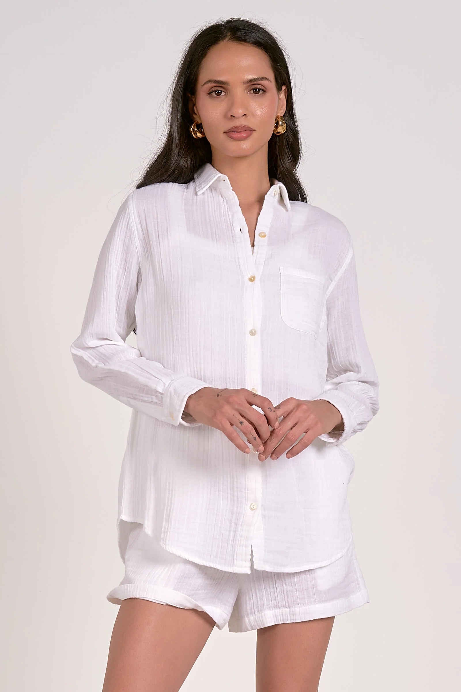 Gauzy Buttondown