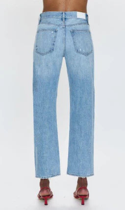 Lexi Mid Rise Bowed Straight