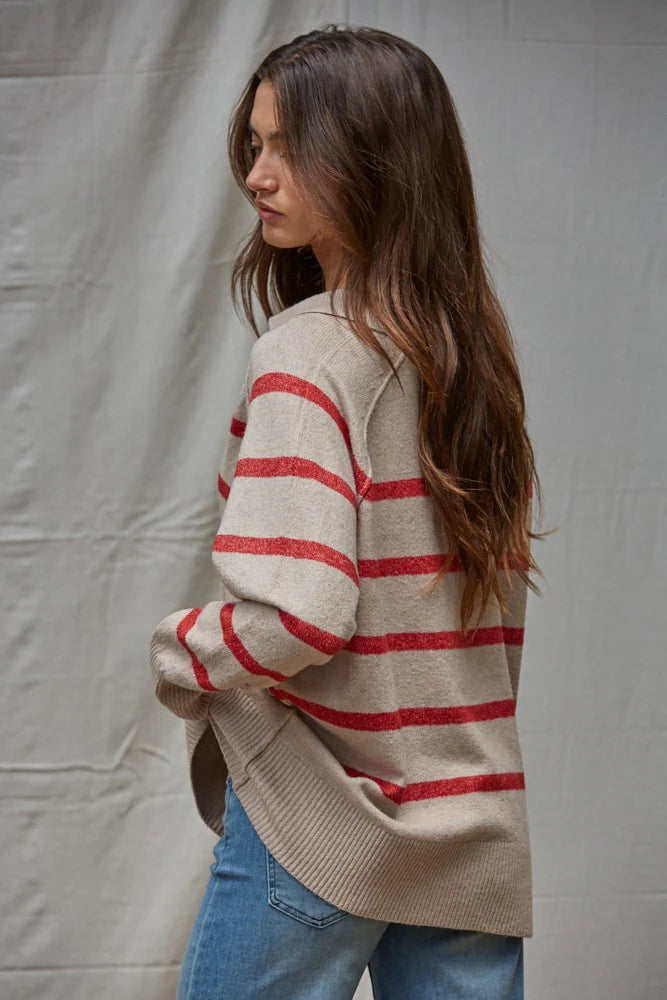 Graham Striped Polo Pullover