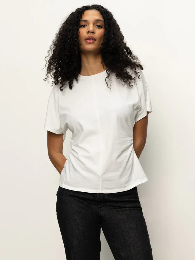 Shirred Waist Dolman Tee