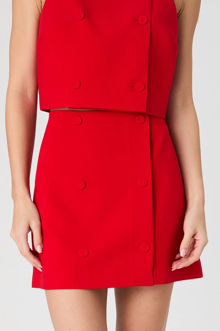 Azra Twill Mini Skirt