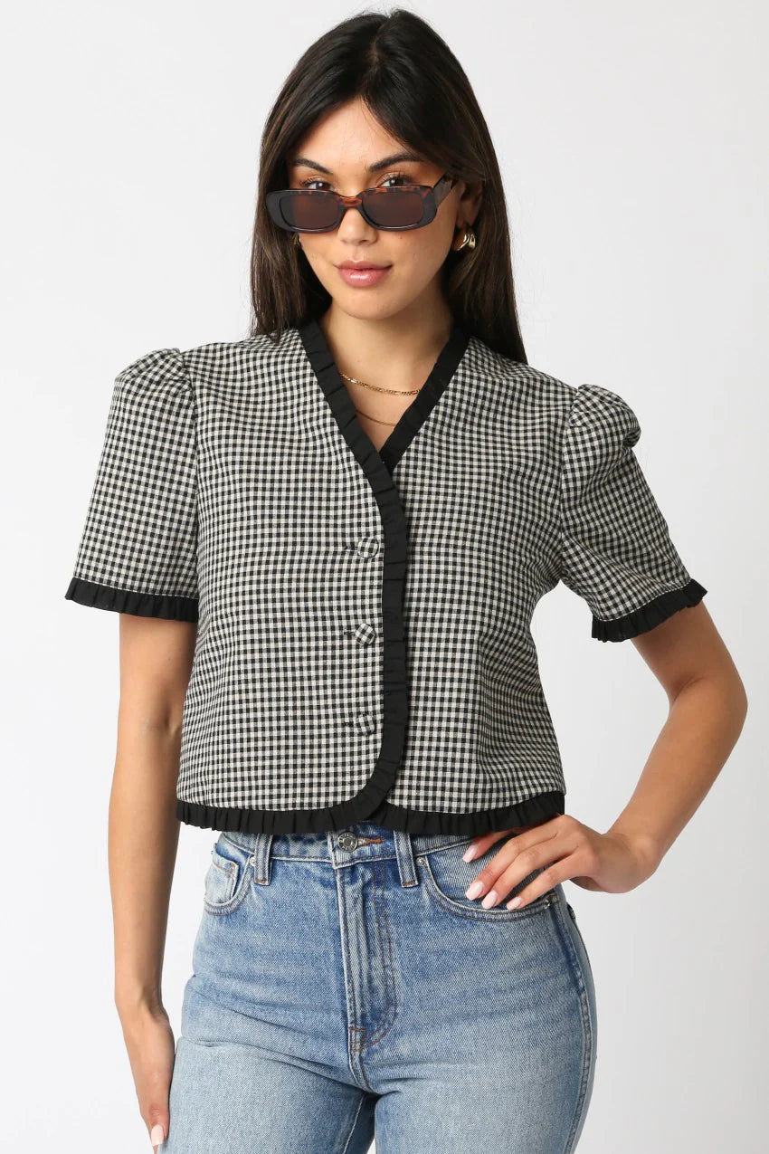 Tarra Checkered Top