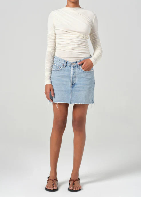 V-Waist Mini Skirt