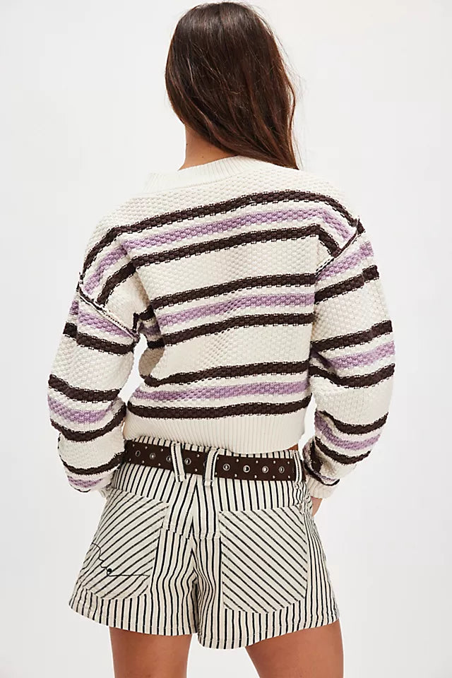 Lila Stripe Cardi