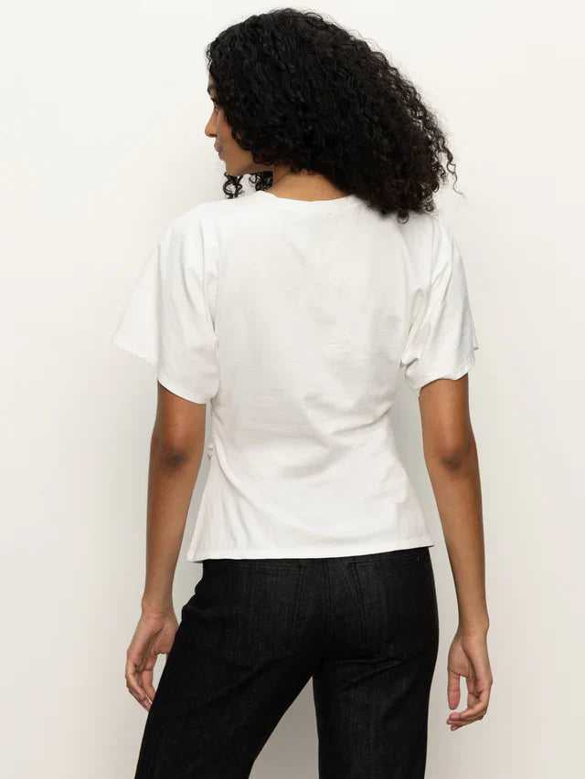 Shirred Waist Dolman Tee