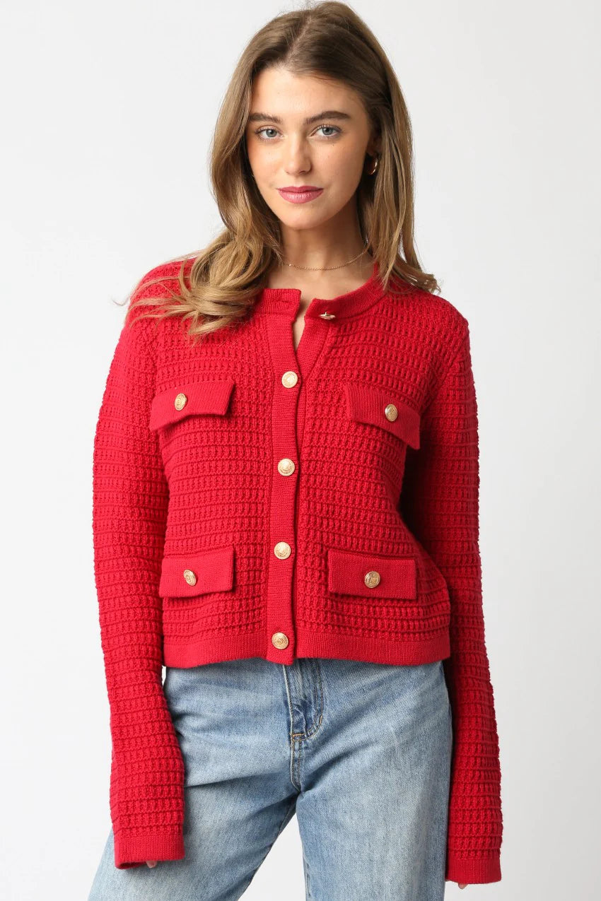 Maggie Knit Button Down
