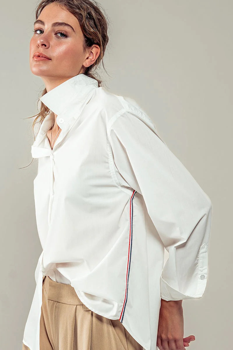 Twill Tape Oversized Buttondown