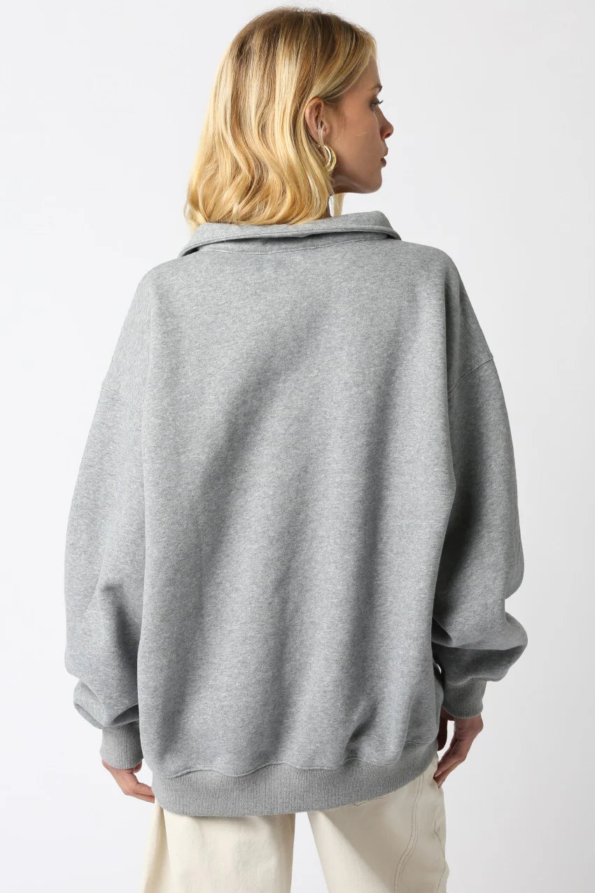 Julie Button Sweatshirt