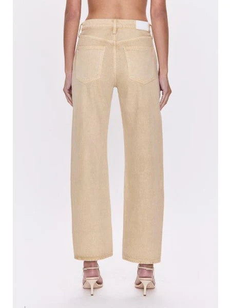 Lexi Mid Rise Bowed Straight