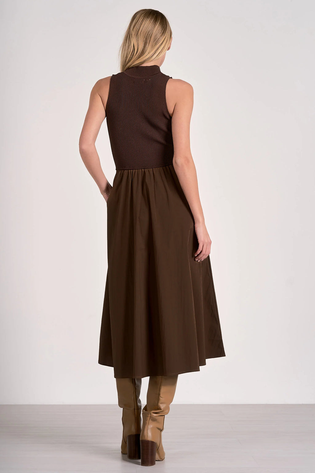 Mock Neck Maxi Dress
