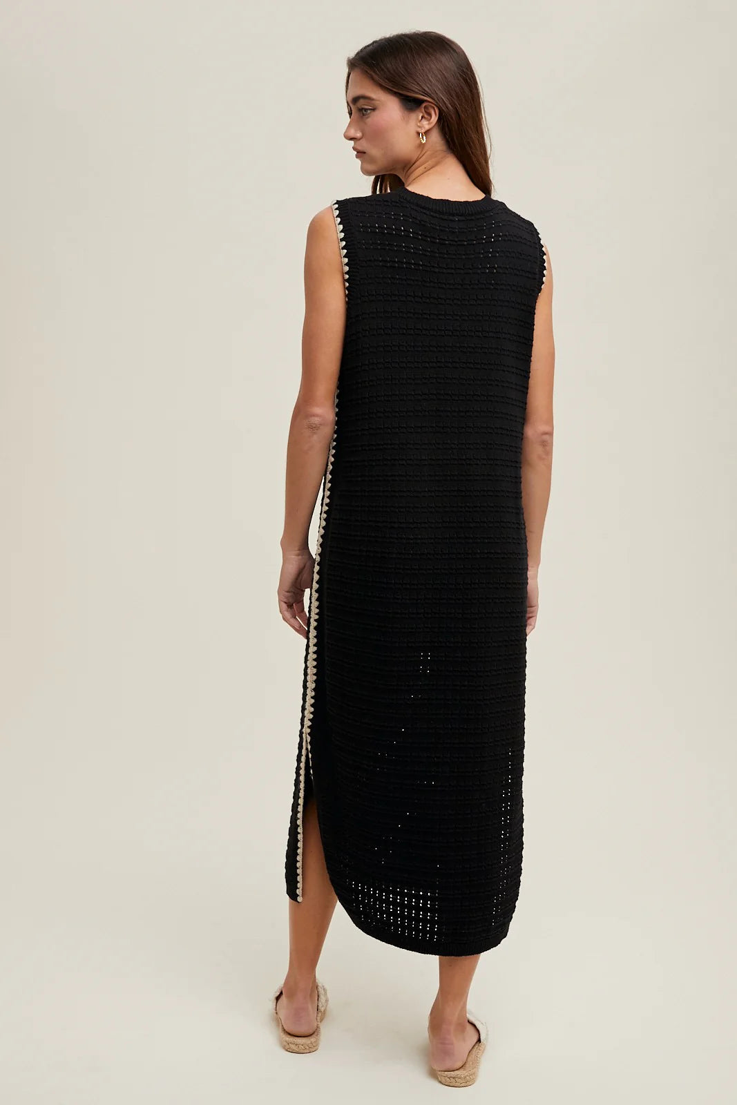 Textured Knit Midi Dress