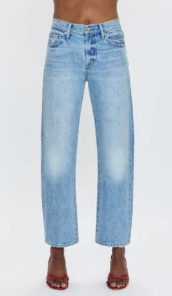 Lexi Mid Rise Bowed Straight