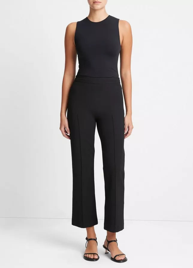 Mid Rise Pintuck Flare Pant